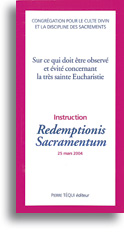 Instruction Redemptionis Sacramentum